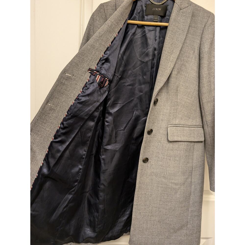 J. Crew Factory Women's Gray Tailored Long Coat - Picture 5 of 6
